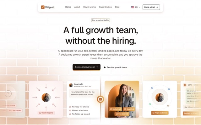 Screenshot of diligentos.ai