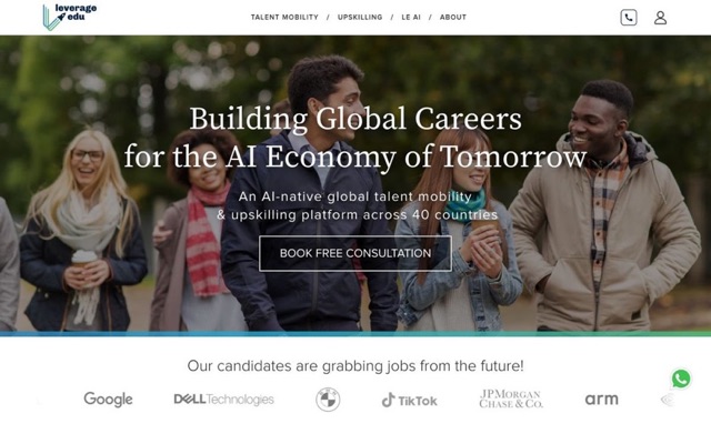 Screenshot of leverageedu.com